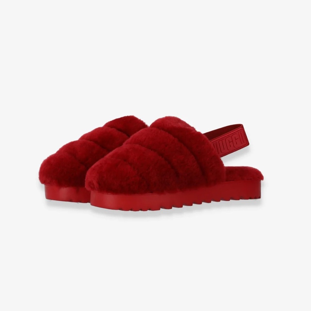 UGG WMNS Super Fluff Slipper "Ribbon Red" 1121751-RBRD NEW